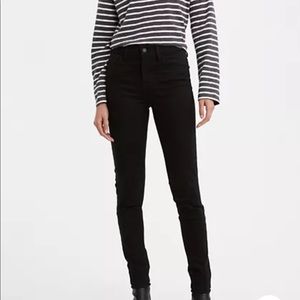 Levi’s 720 high rise super skinny black jeans